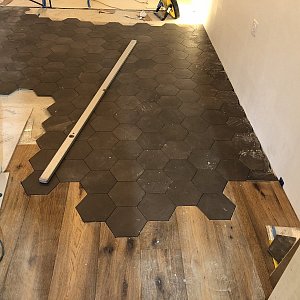 6 Eck Platten mit Parkett