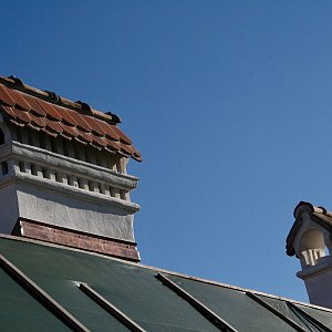 Kaminhüte mit Biberschwanz Ziegel