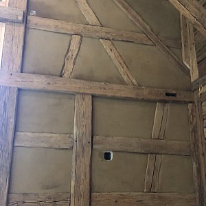 Holzriegel mit Lehmputz